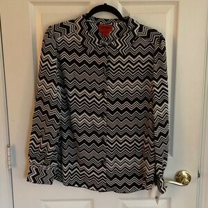 NWT MISSONI BLOUSE LONG SLEEVE XL